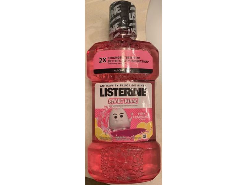Listerine Anticavity Fluoride Rinse, Pink Lemonade, 16.9 fl oz/500 mL, Pack Of 6