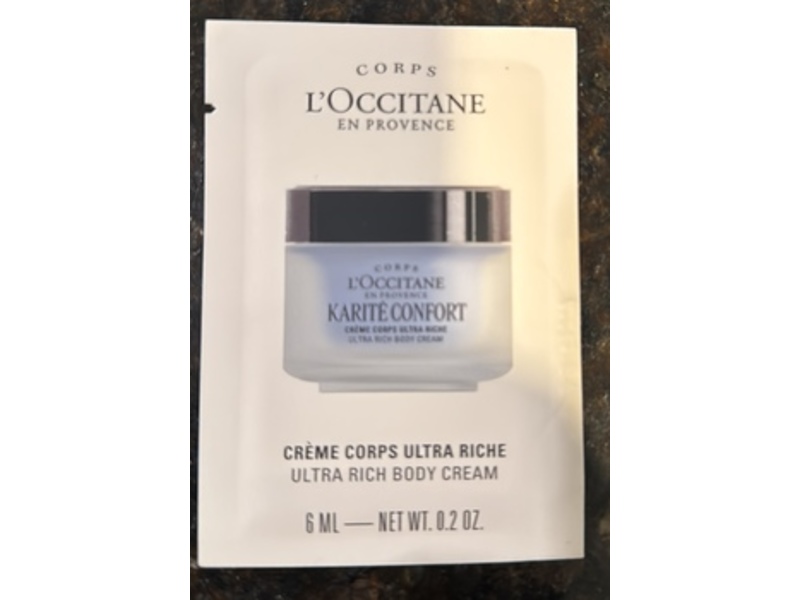 L'Occitane En Provence Ultra Rich Body Cream, Shea Comfort, 0.2 oz/6 mL