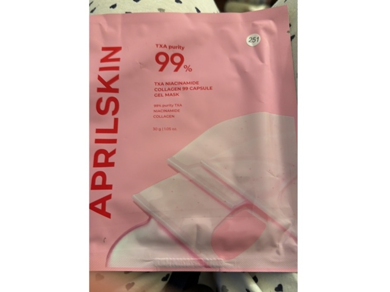 April Skin TXA Niacinamide Collaggen 99 Capsule Gel Mask, 1.05 oz/30 g, Pack Of 4