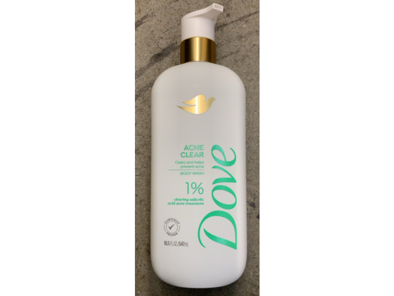 Dove Acne Clear Body Wash, 18.5 fl oz/547 mL