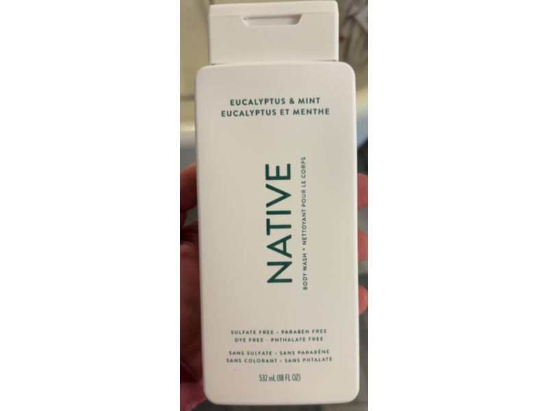 Native Body Wash, Eucalyptus & Mint, 18 fl oz/532 mL, Pack Of 2