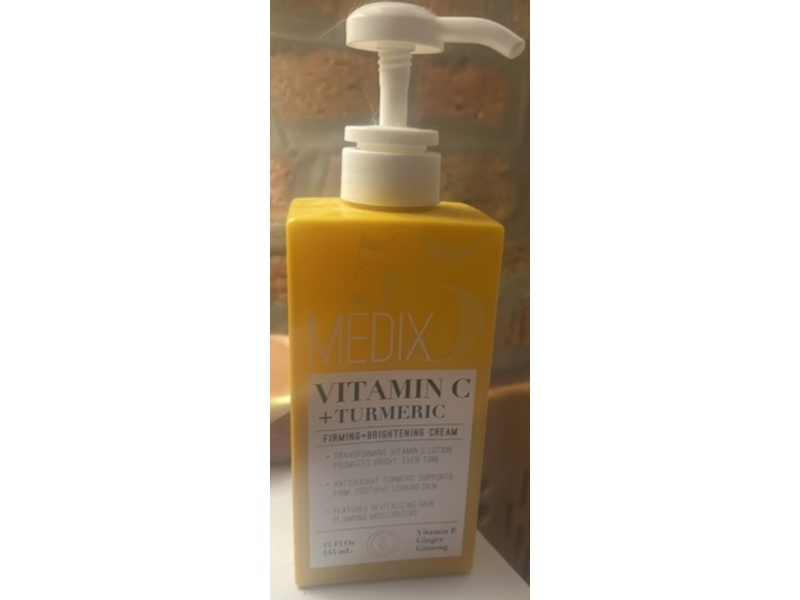 Medix 5.5 Firming+Brightening Cream, Vitamin C+Turmeric, 15 fl oz/444 mL