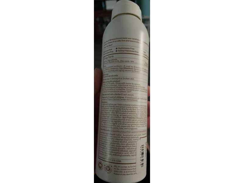 Sun Bum Mineral Sunscreen Spray, Zinc Oxide, SPF 50, 6 oz/170 g