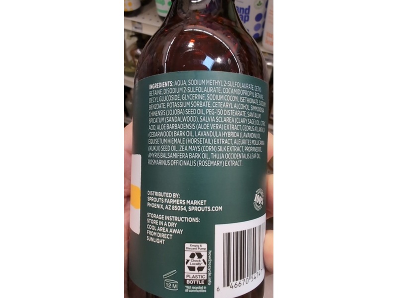 Real Root By Sprouts Moisturizing Hand Wash, Sandalwood Sage, 12 fl oz/354 mL