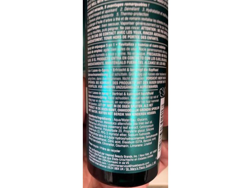 Hask 5-In-1 Leave In Spray, Tea Tree Oil & Rosemary , 6 fl oz/175 mL