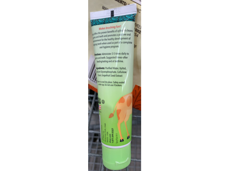 Kids Spry Tooth Gel, Xylitol, Fluoride free, 2 fl oz/60 mL