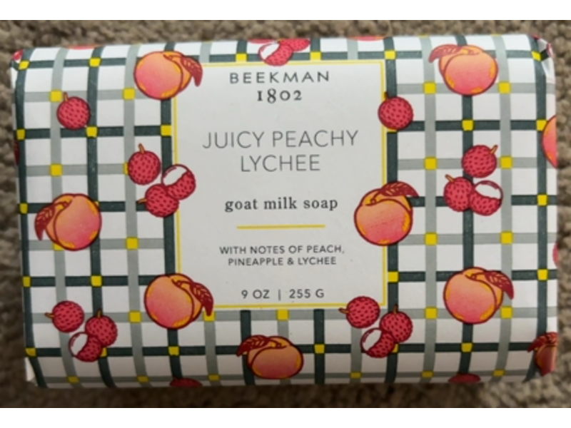 Beekman 1802 Goat Milk Soap, Juicy Peachy Lychee, 9 oz/255 g
