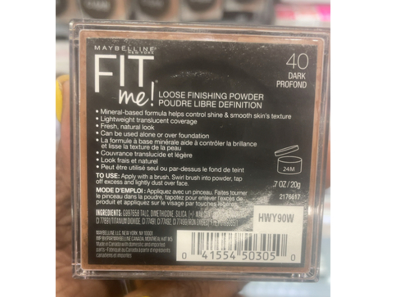 Maybelline New York Fit Me Loose Finishing Powder, 40 Dark, 0.7 oz/20 g