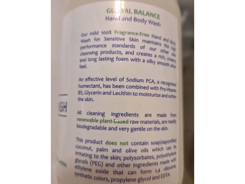 Global Balance Hand & Body Wash, Sensitive Skin, 16 oz/473 mL