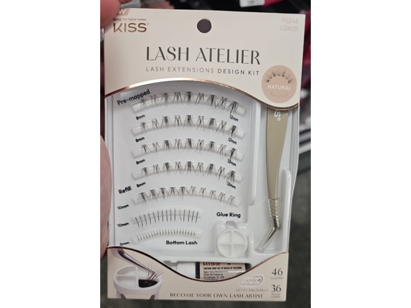 Kiss Lash Atelier Extension Kit, Natural, 0.10 oz/2.8 g