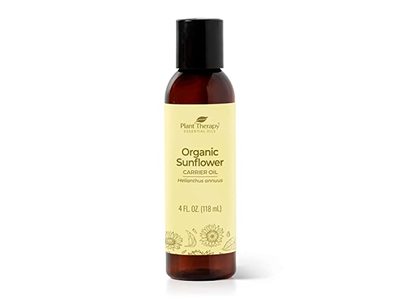 Plant Therapy Organic Sunflower Carrier Oil, Helianthhus Annus, 4 fl oz/118 mL