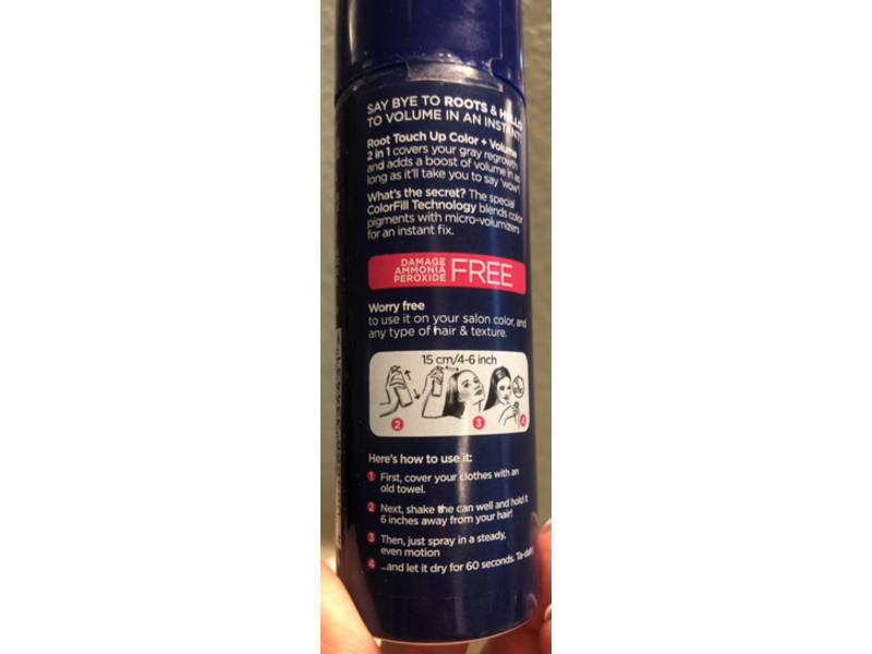 Clairol Root Touch Up Color+ Volume 2 In 1 Temporary Spray, Light Brown, 1.8 oz/52.7 g