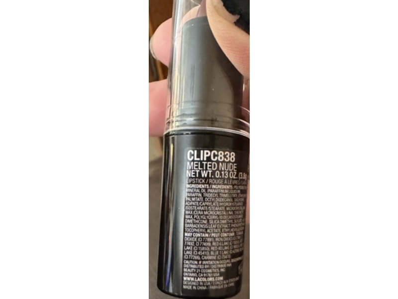 L.A. Colors Pout Chaser Lipstick, Melted Nude, 0.13 oz/3.8 g