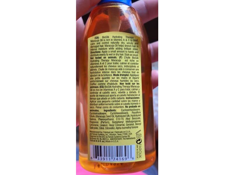 Biosilk Hydrating Therapy Maracuja Oil, 4 fl oz/118 mL