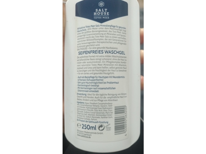 Salt House Dead Sea Therapy Soap Free Wash Gel, 250 mL