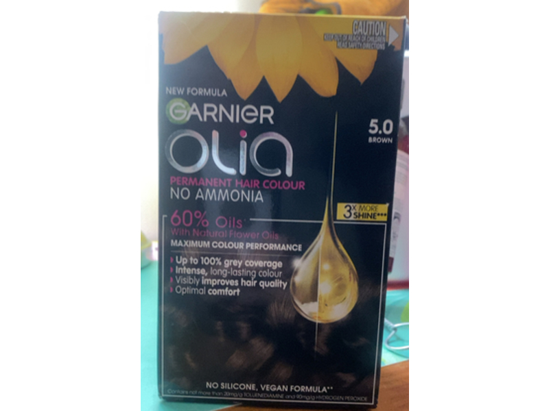 Garnier Olia Permanent Hair Colour, 5.0 Brown,