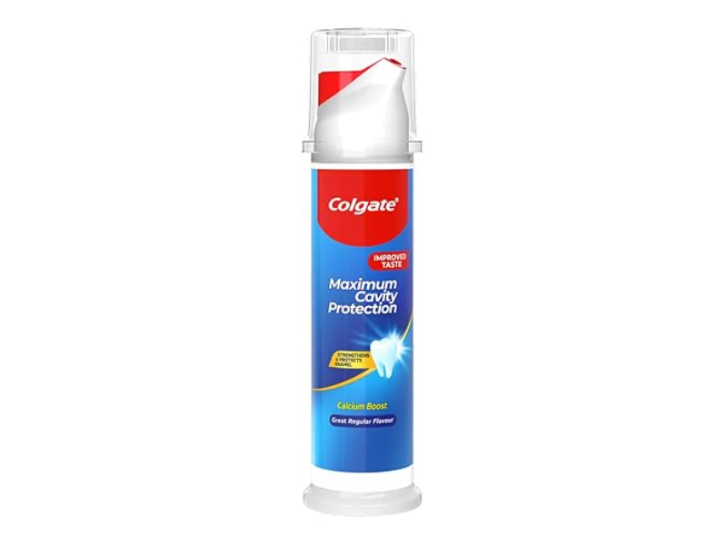 Colgate Maximum Cavity Protection Toothpaste Pump, Great Regular Flavor, 100 mL