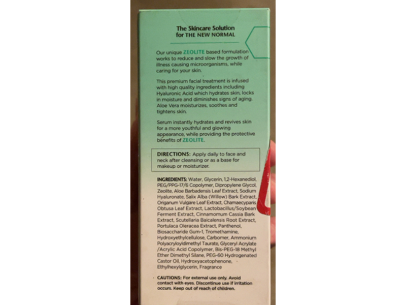 Fortify Natural Bacteria Fighting Face Serum, Hyaluronic Acid & Aloe, 1.67 fl oz/50 mL