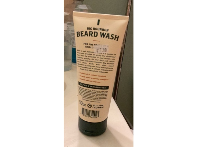 Duke Cannon Supply Co. Big Bourbon Beard Wash, 6 fl oz/177 mL