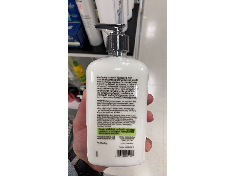 Hempvana Rich Herbal Extract Moisturizer, Cannabis, 17 fl oz/502 mL