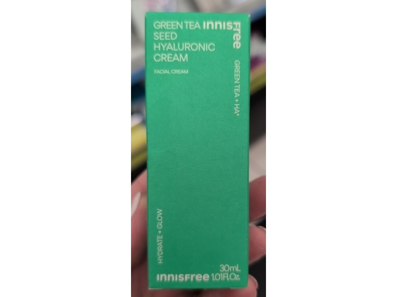 Innisfree Hyaluronic Facial Cream, Green Tea, 1.01 fl oz/30 mL