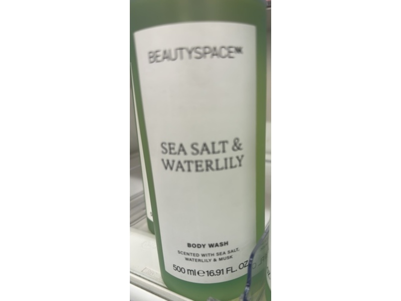 BeautySpaceNK Body Wash, Sea Salt & Waterlily, 16.91 fl oz/500 mL