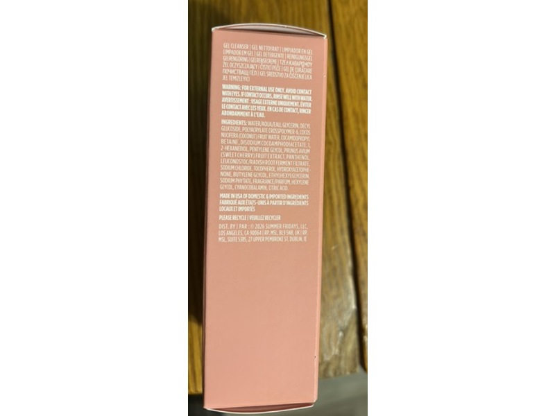 Summer Fridays Gel Cleanser, Pink Dew, 1.7 fl oz/50 mL
