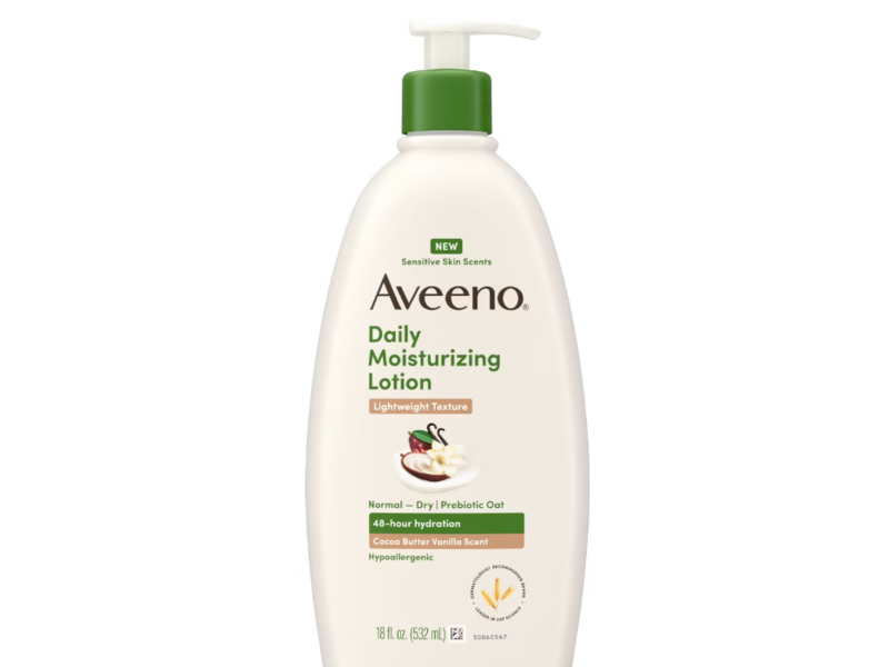 Aveeno Daily Moisturizing Lotion, Cocoa Butter Vanilla Scent, 18 fl oz/532 mL