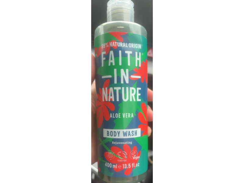 Faith In Nature Rejuvenating Body Wash, Aloe Vera, 13.5 fl oz/400 mL