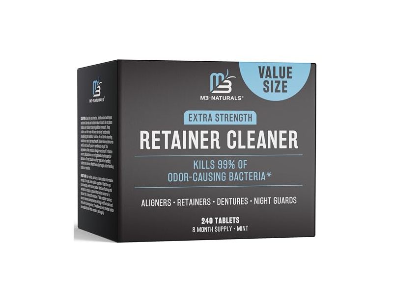 M3 Naturals Retainer Cleanser, Mint, 240 Count