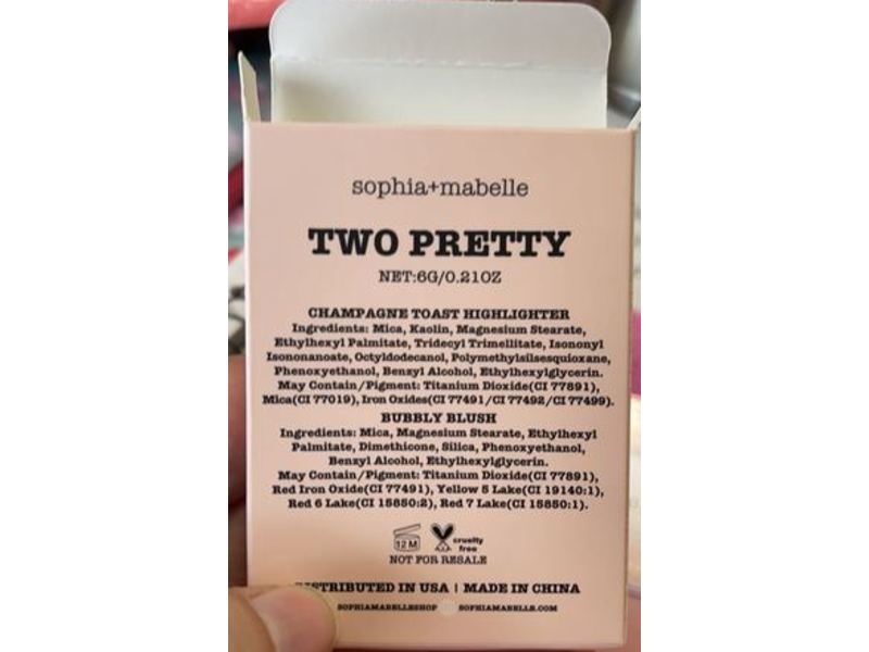 Sophia+Mabella Two Pretty Highlighter & Bubbly Blush, 0.21 oz/6 g
