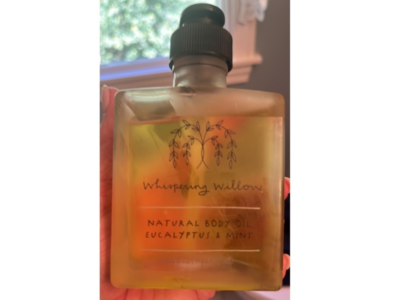Whispering Willow Natural Body Oil, Eucalyptus & Mint, 4.5 fl oz/133 mL