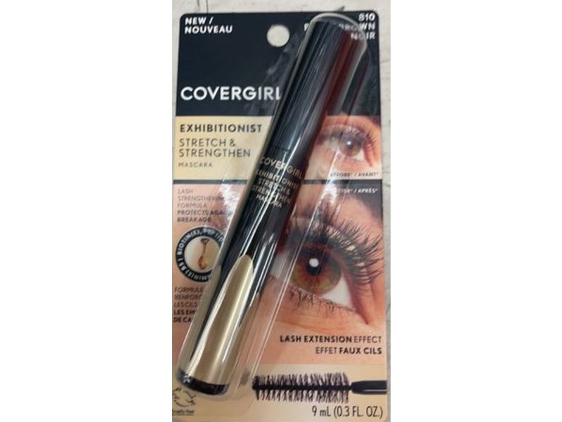 Cover Girl Exhibitionist Stretch & Strengthen Mascara, 810 Black Brown, 0.3 fl oz/9 mL
