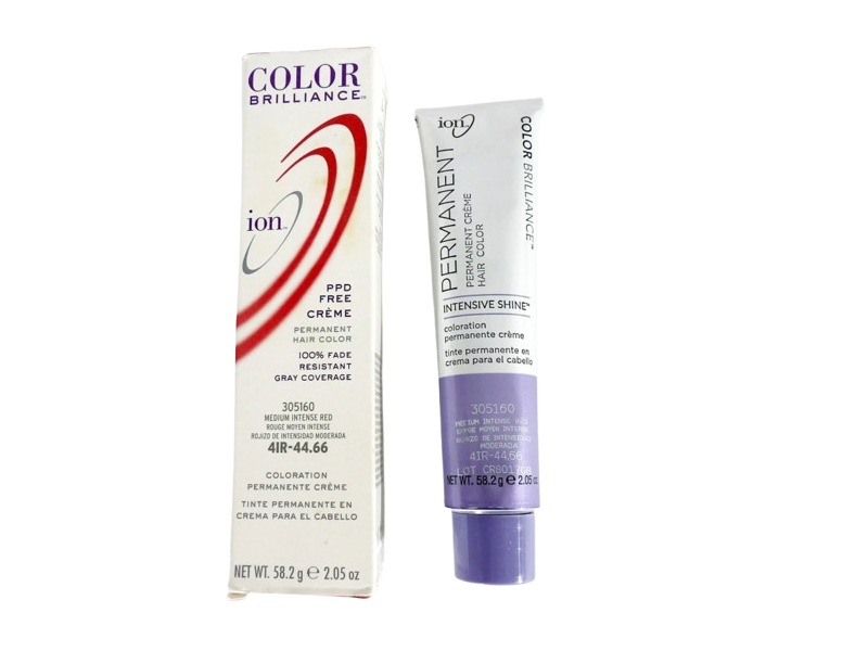 Ion Color Brilliance Permanent Hair Color, 4ir Medium Intense Red, 2.05 oz/58.2 g