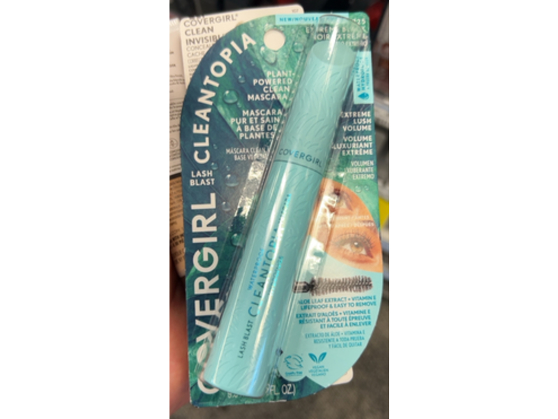 Covergirl Lash Blast Cleantopia Waterproof Mascara, 825 Extreme Black, 0.32 fl oz/9.5 mL