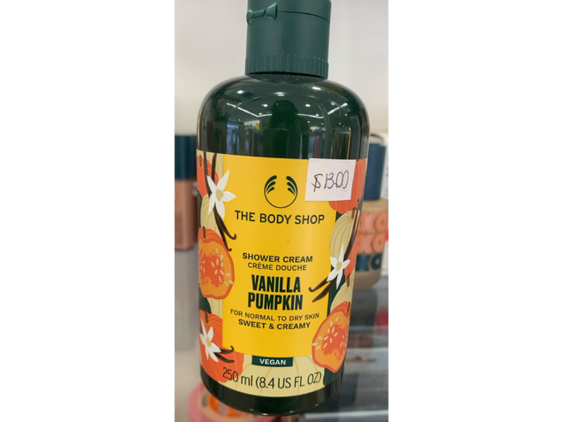 The Body Shop Shower Cream, Vanilla Pumpkin, 8.4 fl oz/250 mL