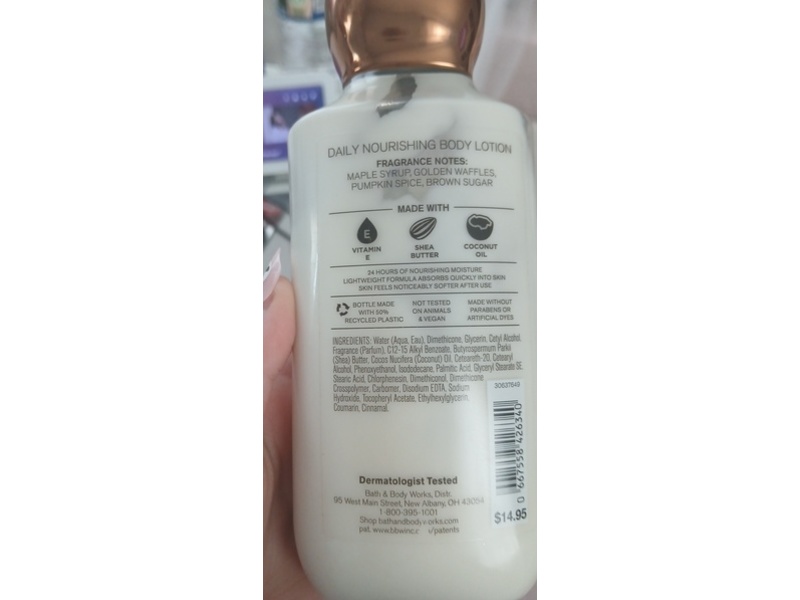 Bath & Body Works Body Lotion, Pumpkin Pecan Waffles, 8 fl oz/236 mL