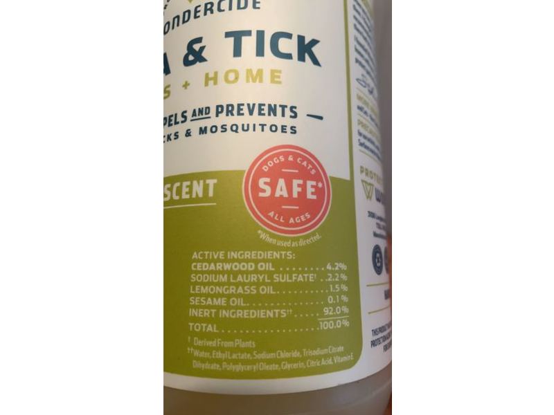 Wondercide Flea, Tick & Mosquitoes Spray, Lemon Grass Scent, 16 fl oz/473 mL