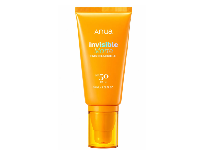 Anua Matte Finish Sunscreen, Invisible, SPF 50+, PA+++, 1.69 fl oz/50 mL