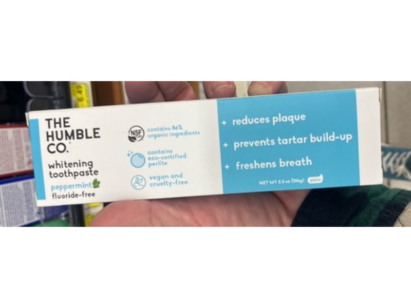 The Humble Co. Whitening Toothpaste, Peppermint, 5.5 oz/156 g