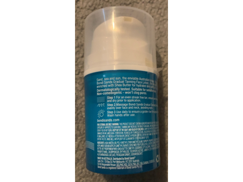 Bondi Sands Gradual Tan Face Lotion, Shea Butter, 1.69 fl oz/50 mL