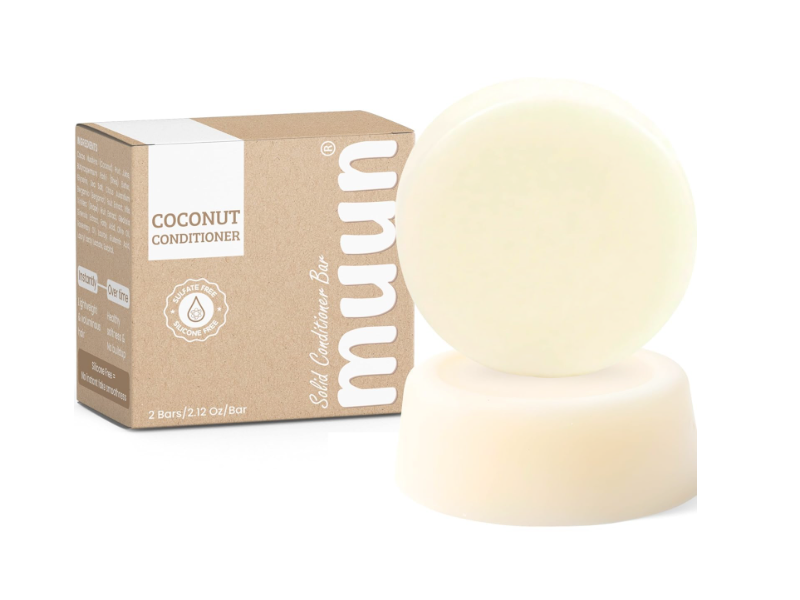 Muun Solid Conditioner Bar, Coconut, 2.12 oz, 2 Count