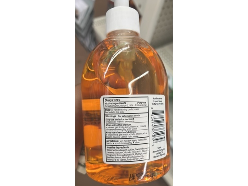 Spa Soap Liquid Antibacterial Hand Soap, Original Gold, 16 fl oz/473 mL