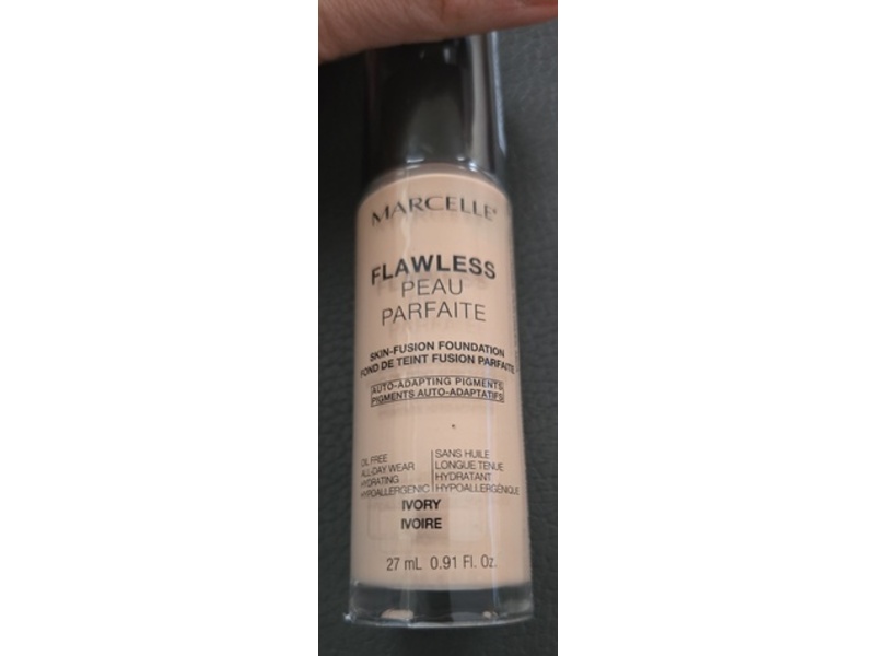 Marcelle Flawless Skin-Fusion Foundation, Ivory, 0.91 fl oz/27 mL