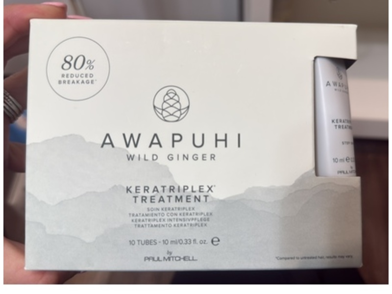 Awapuhi Wild Ginger By Paul Mitchell Keratriplex Treatment, 0.33 fl oz/10 mL, 10 Count