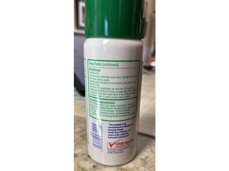 Cvs Pharmacy Instant Burn Relief Spray, Aloe Extra, 6 oz/170 g