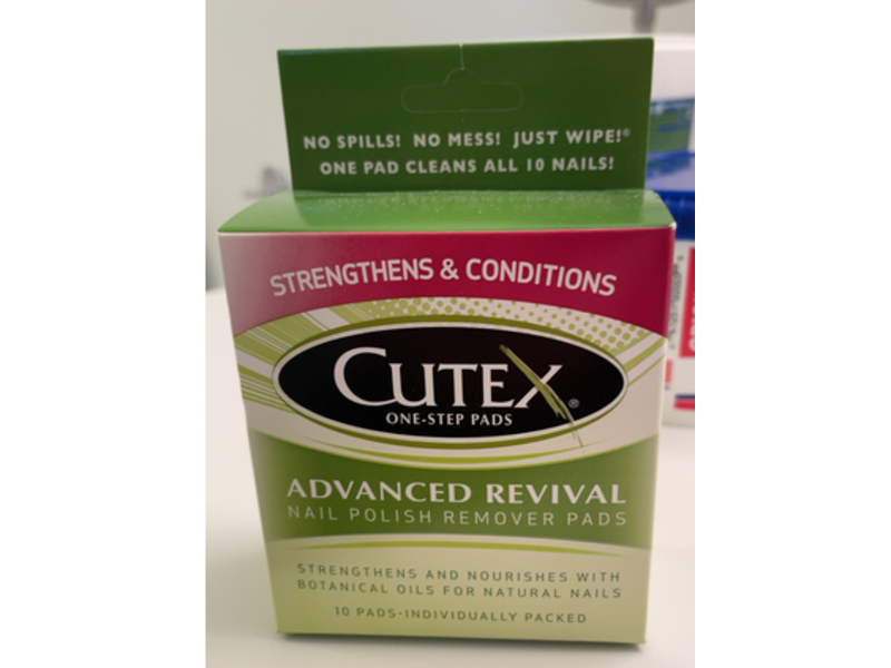 Cutex Advanced Revival Nail Polish Remover Pads, 10 Count
