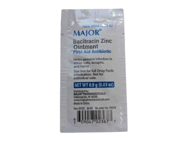 Major Pharmaceuticals Ointment, Bacitracin, 0.03 oz/0.9 g