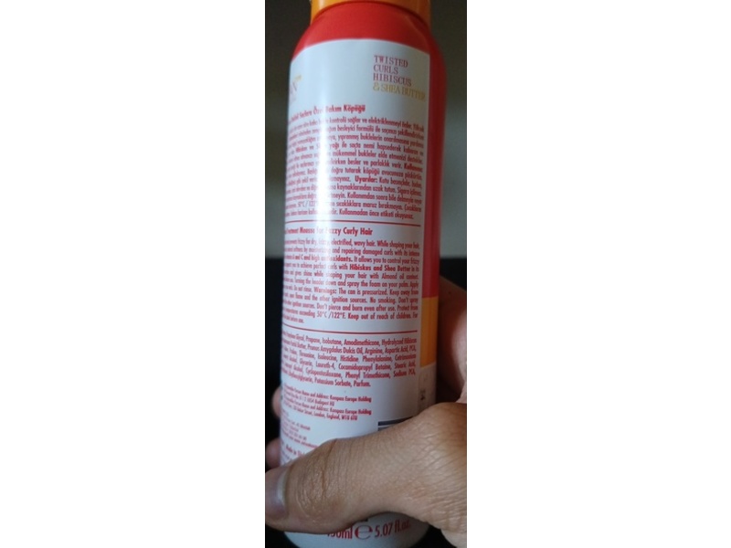 Urban Care Twisted Curls Curl Treatment Mousse, Hibiscus & Shea Butter, 150 mL