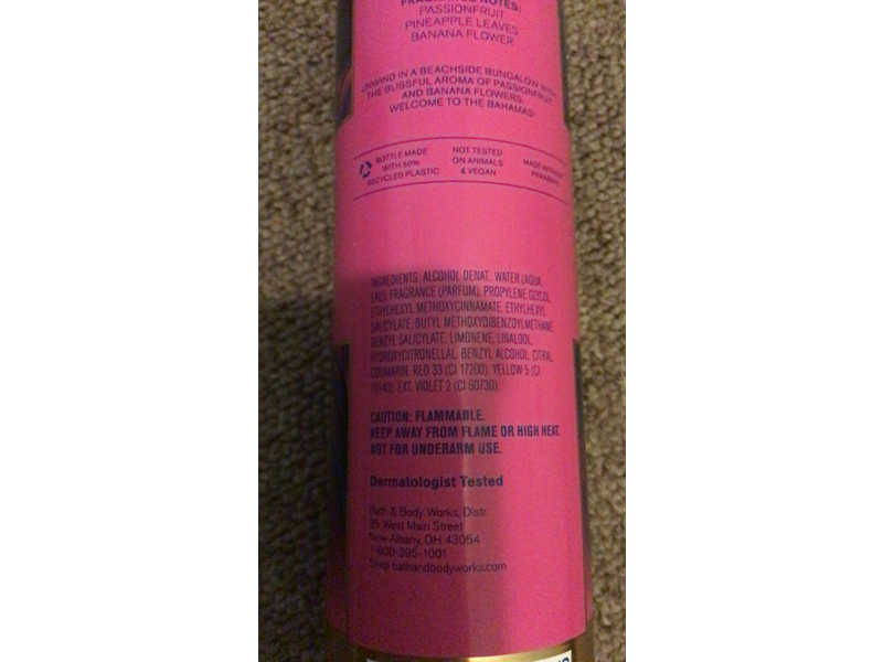 Bath & Body Works Fine Fragrance Mist Bahamas Passionfruit & Banana Flower, 8 fl oz/236 mL